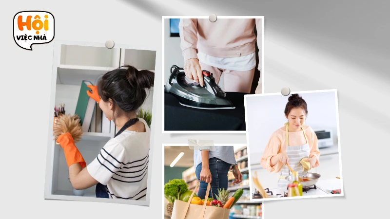 Các công việc chính của người giúp việc nhà ở lại