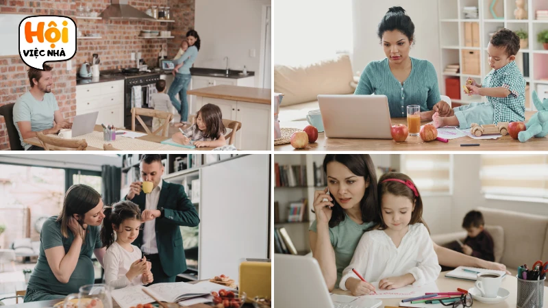 Áp lực công việc và việc nhà của các gia đình